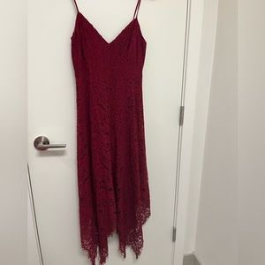 Dark Red Lace Dress